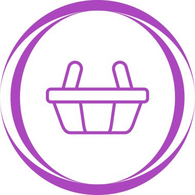 Sepet simgesi, vektör illüstrasyonu basit tasarım