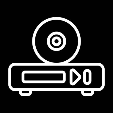 DVD Sürücüsü modern simgesinin vektör illüstrasyonu