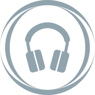 kulaklıklar web simgesi, vektör illüstrasyonu