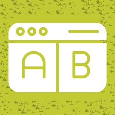 A-B Testing Icon. Business and Finance. Isolated Illustration. Two web pages to testing a b variations. clipart