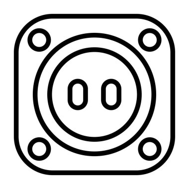 soket ağ simgesi vektör illüstrasyonu