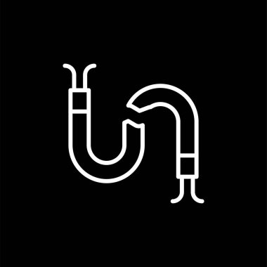 Kırık Kablo ağ simgesi, basit vektör illüstrasyonu