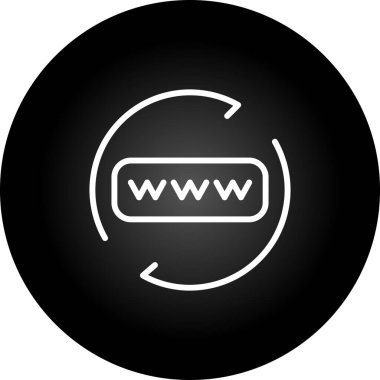 Alan adı yenileme modern simgesinin vektör illüstrasyonu