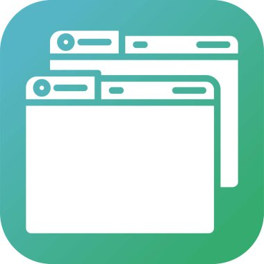 Windows web simgesi vektör çizimi 