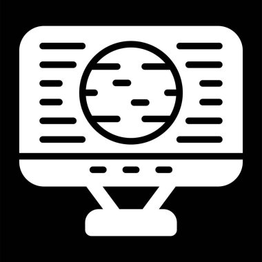 Ayrı arkaplanda büyüteç ya da araştırma simgesi, düz vektör grafiği