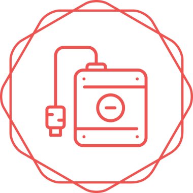 Sabit disk simgesi, vektör illüstrasyonu  