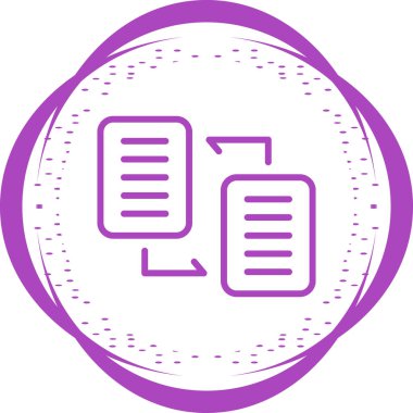 Belge Dağıtım web simgesi vektör illüstrasyonu