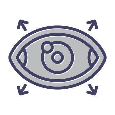 Bakış açısı. Web simgesi basit illüstrasyon