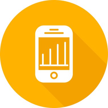 Mobil Analitik Web simgesi, basit illüstrasyon