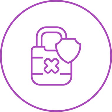 Bir kalkan simgesinin vektör illüstrasyonu