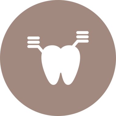 Diş analizi. Web simgesi basit illüstrasyon