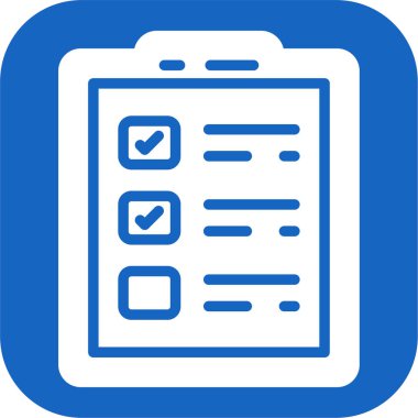 Kontrol listesi simgesinin vektör illüstrasyonu