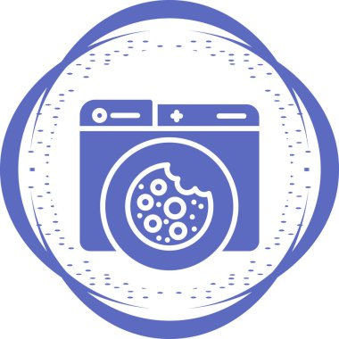 Web sitesi kurabiye simgesi, vektör illüstrasyonu basit tasarım