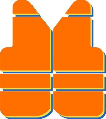 İzole edilmiş ceket web simgesinin vektör illüstrasyonu 