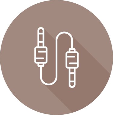 ses kablosu simgesi web illüstrasyonu