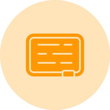 Whiteboard simgesinin vektör illüstrasyonu