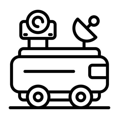 moon rover. Web simgesi basit illüstrasyon