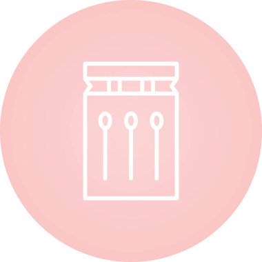 Su geçirmez kibrit simgesi, vektör illüstrasyonu       