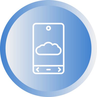 Bulut hesaplama simgesi vektör illüstrasyonu