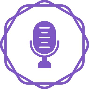 mikrofon web simgesi, vektör çizim