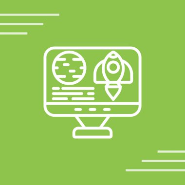 roket simgesi, vektör illüstrasyonu basit tasarım