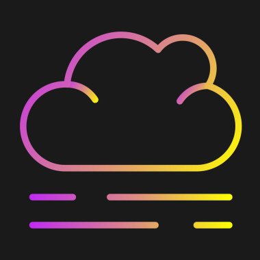 Gökkuşağı gradyan çizgisi yağmur bulutu çiziyor