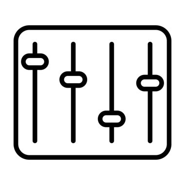 Eşitleyici modern simgenin vektör illüstrasyonu