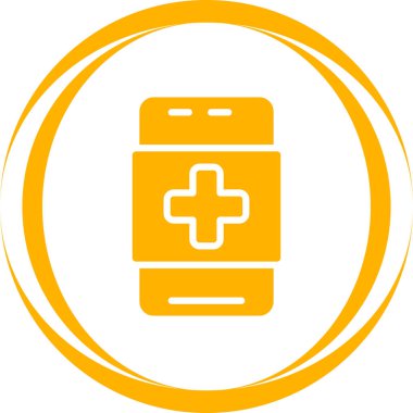 Tıbbi Uygulama Web simgesi, vektör illüstrasyonu