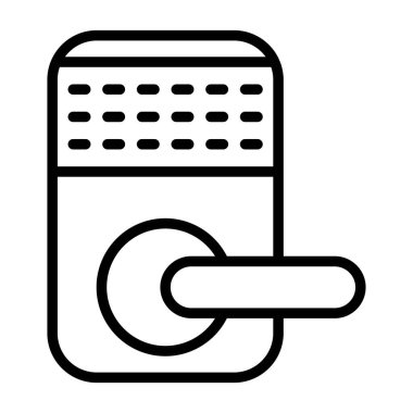 Akıllı Kilit simgesinin vektör çizimi