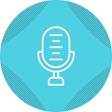 mikrofon web simgesi, vektör çizim