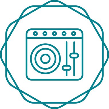DJ Denetleyici Web simgesi vektör illüstrasyonu 