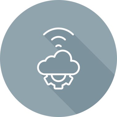 Bulut Otomasyonu Web simgesi vektör çizimi