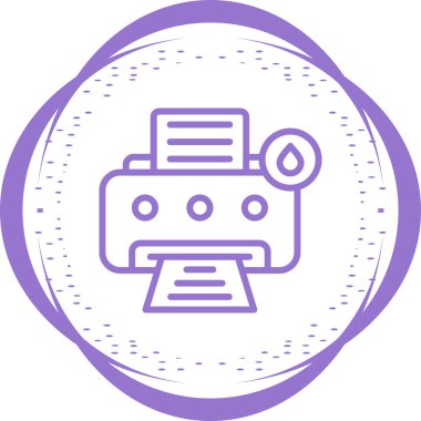 Inkjet Yazıcı vektör simgesi basit illüstrasyon