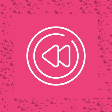 vector illustration,  Rewind Circle Icon