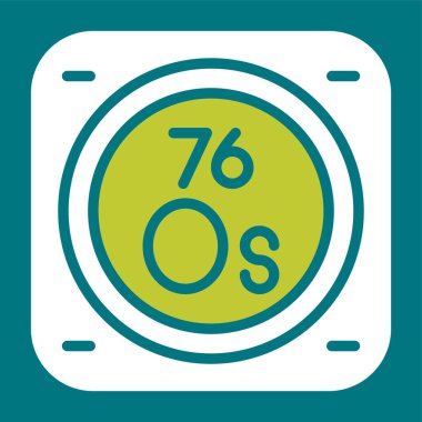 Periyodik tablonun kimyasal elementinin web illüstrasyonu