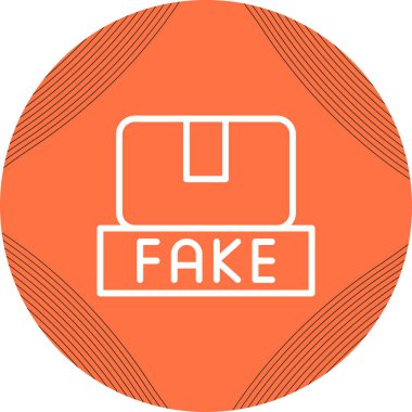 Sahte Ürünler, sahte ikon vektör illüstrasyonu 
