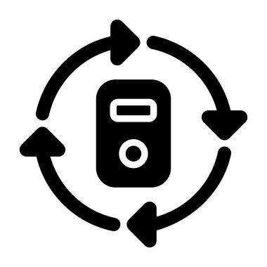 Modern Veri Merkezi Soğutma simgesinin vektör çizimi     