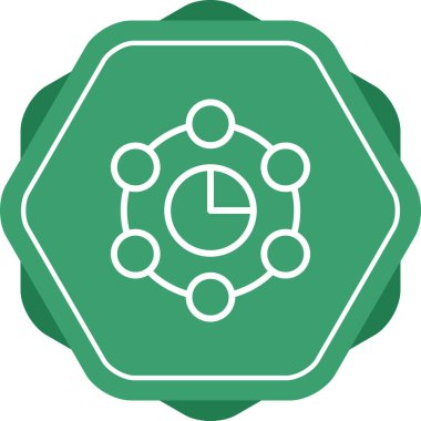 Pazar Doygunluğu Ağ ikonu vektör çizimi 