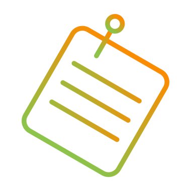 Yapışkan Notlar İmza Çizim Vektörü izole edildi. Not Simgesi. Bellek Simgesi