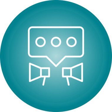 Modern PR simgesinin vektör illüstrasyonu