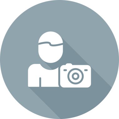 Fotoğraf simgesi, vektör illüstrasyonu basit tasarım