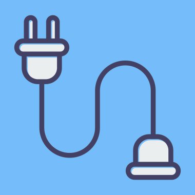 kablo bağlantı simgesi web illüstrasyonu