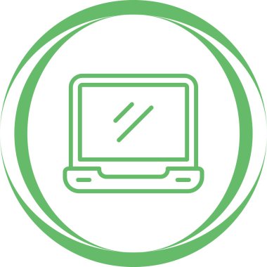 dizüstü bilgisayar simgesi, vektör illüstrasyonu 