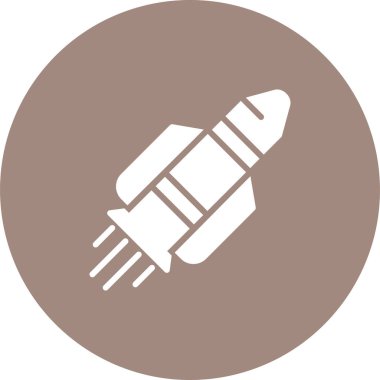 roket simgesi, vektör illüstrasyonu basit tasarım