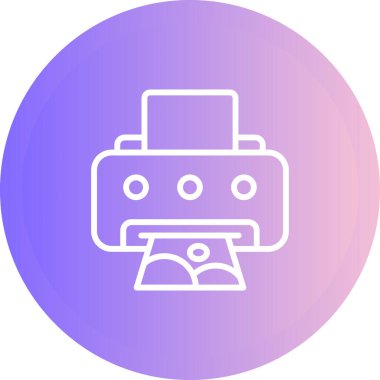 Fotoğraf Yazıcı vektör simgesi basit illüstrasyon