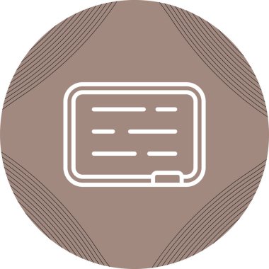 Whiteboard simgesinin vektör illüstrasyonu