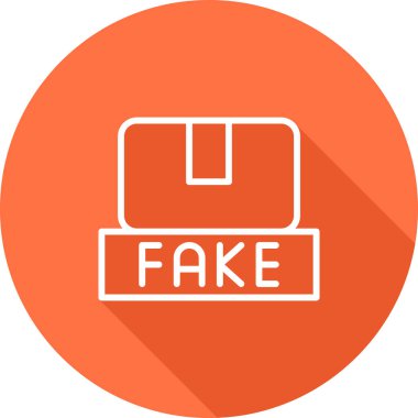 Sahte Ürünler, sahte ikon vektör illüstrasyonu 