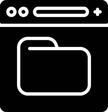 Tarayıcı web simgesi, basit illüstrasyon