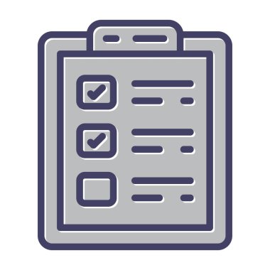 Kontrol listesi simgesinin vektör illüstrasyonu