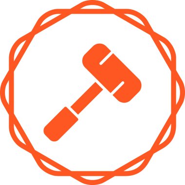 Balyoz. Web simgesi basit illüstrasyon 